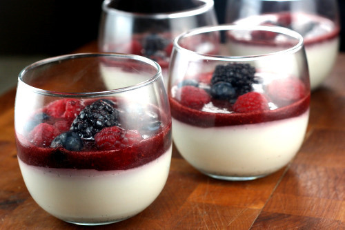 Berries And Buttermilk Puddings