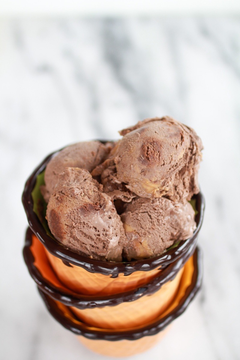 Recipe: Chocolate Peanut Butter Swirl Fudge Brownie Ice Cream