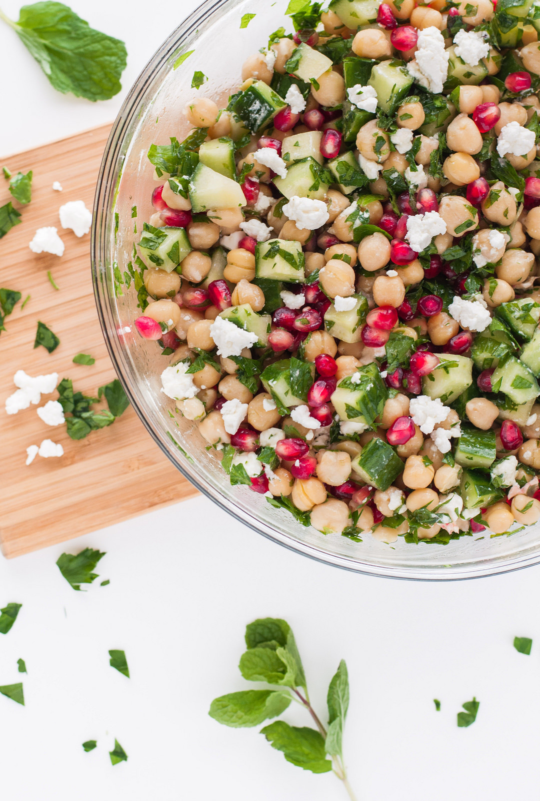 Chickpea Pomegranate Salad(by