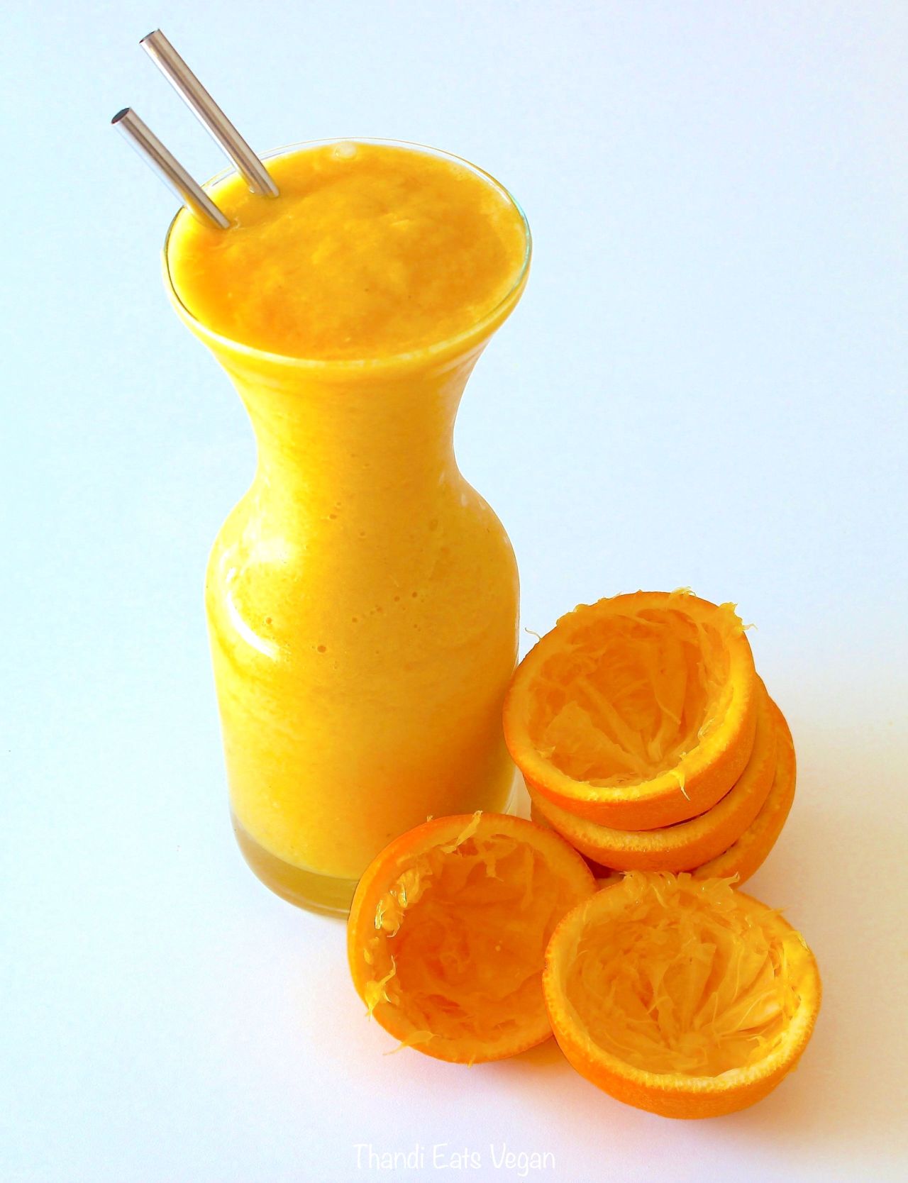 Orange Slushie & Pineapple Slushie Thandi Eats Vegan