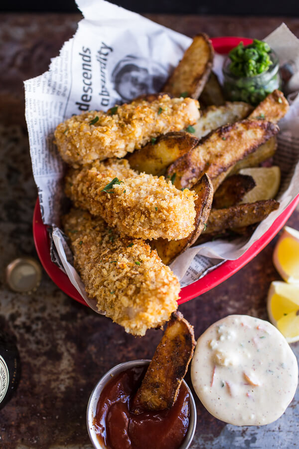 Potato Chip Crusted Fish and Chips